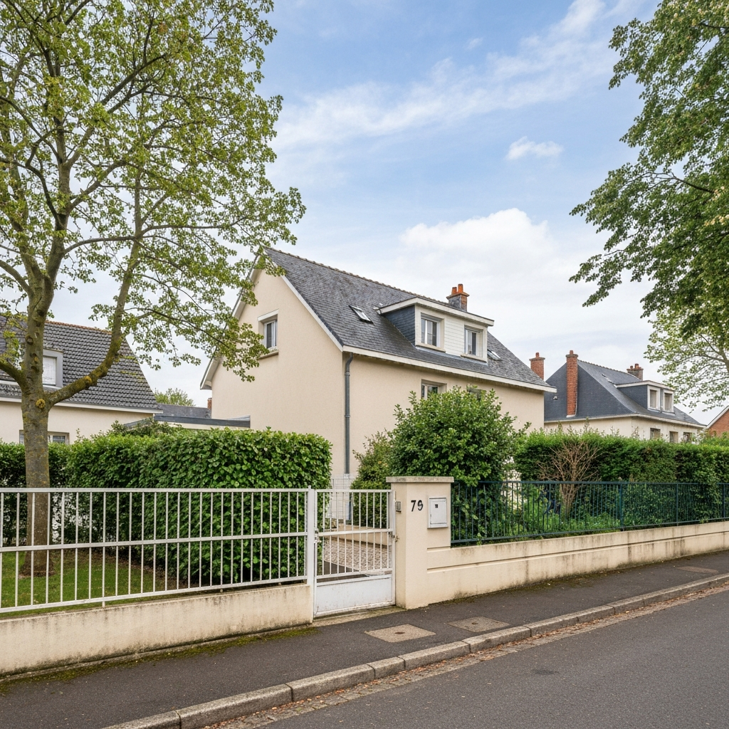Vue d'une maison à Champfleury 51500 pour estimation
