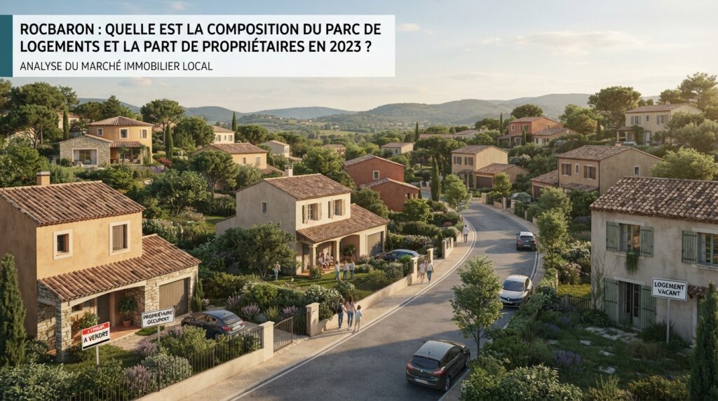 Illustration d'un quartier résidentiel paisible avec maisons individuelles et jardins